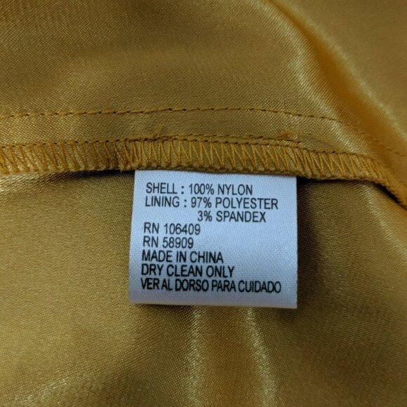 Gianni Bini Sheath Dress Mustard Yellow Small Ruffle - Picture 4 of 5